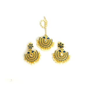 Blue Maharani Tikka Set
